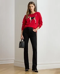 Lauren Ralph Women's Cotton Dog Sweater