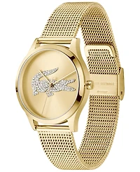 Lacoste Women's Crocodelle Gold Tone Stainless Steel Mesh Bracelet Watch, 36mm