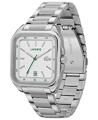 Lacoste Men's Silver Tone Stainless Steel Bracelet Watch, 39mm