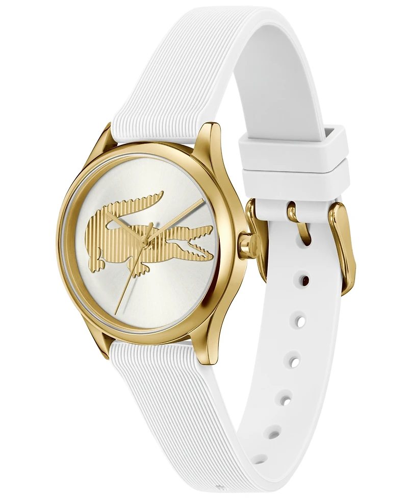 Lacoste Women's Crocodelle White Silicone Strap Watch, 30mm
