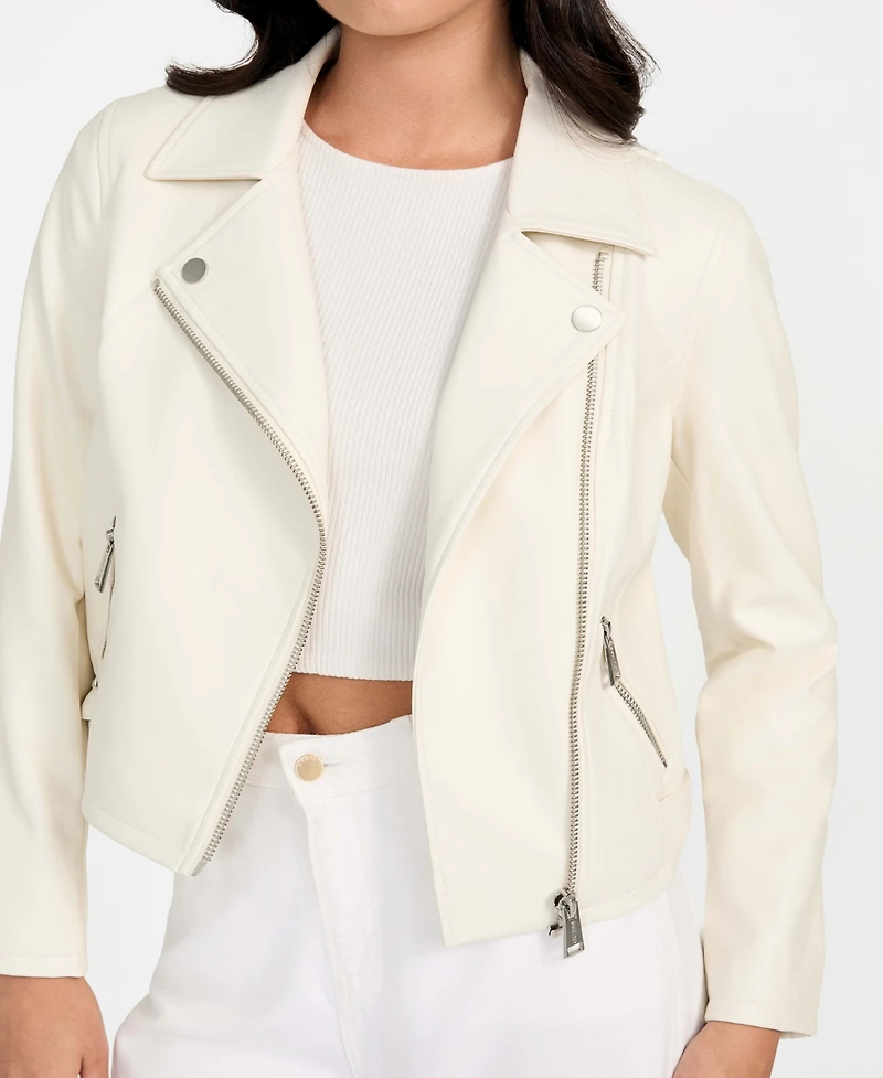 Guess Women's Long Sleeves Moto Jacket