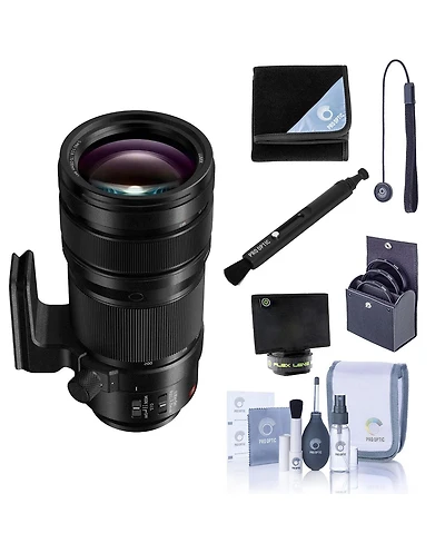 Panasonic Lumix S Pro 70-200mm f/2.8 Lens, Bundle with Lens Wrap, 82mm Filter Kit, Flex Lens Shade, Lens Cleaner, Cleaning Kit and Lens Cap Tether