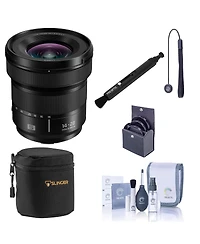Panasonic Lumix S 14-28mm f/4-5.6 Macro Lens, Bundle with Small Lens Case, 77mm Filter Kit, Lens Cleaner, Cleaning Kit and Lens Cap Tether