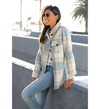 Lascana Women's Plaid Shirt Jacket