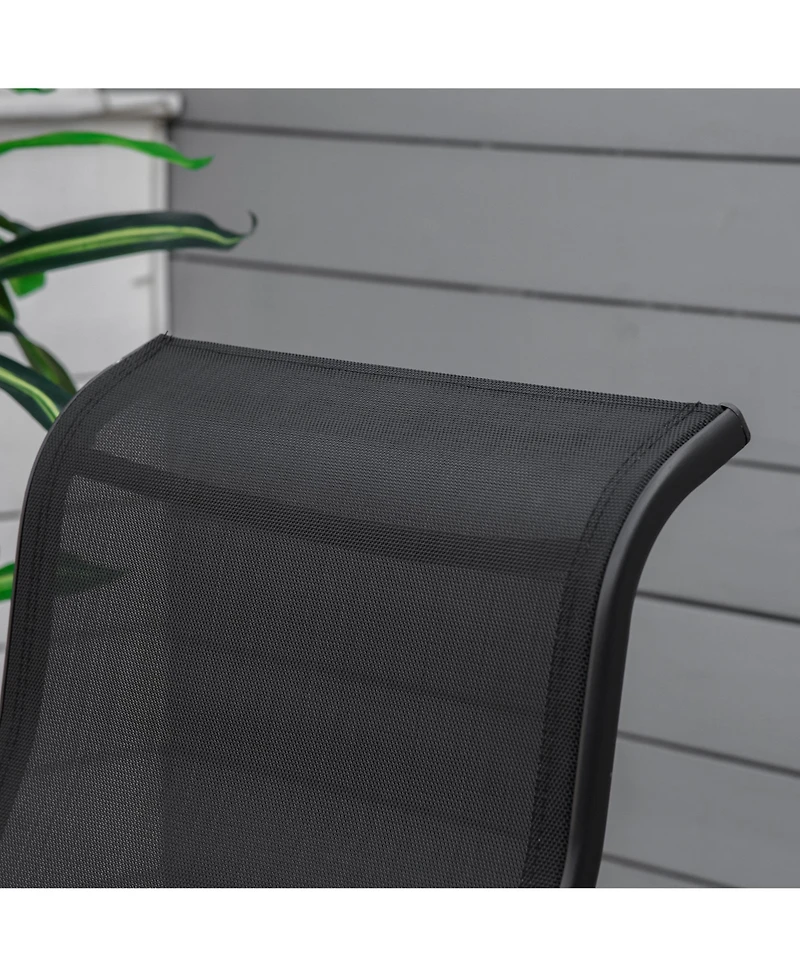 Outsunny Gliding Lounger Chair with Lightweight Construction