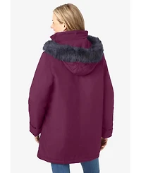 Woman Within Plus Faux Fur Down Parka Coat