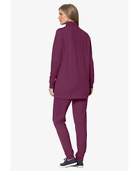 Woman Within Plus 2-Piece Fleece Sweatshirt Set