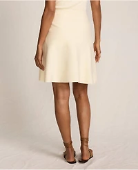 Lands' End Women's Fine Gauge Cotton Sweater Above the Knee Circle Skirt