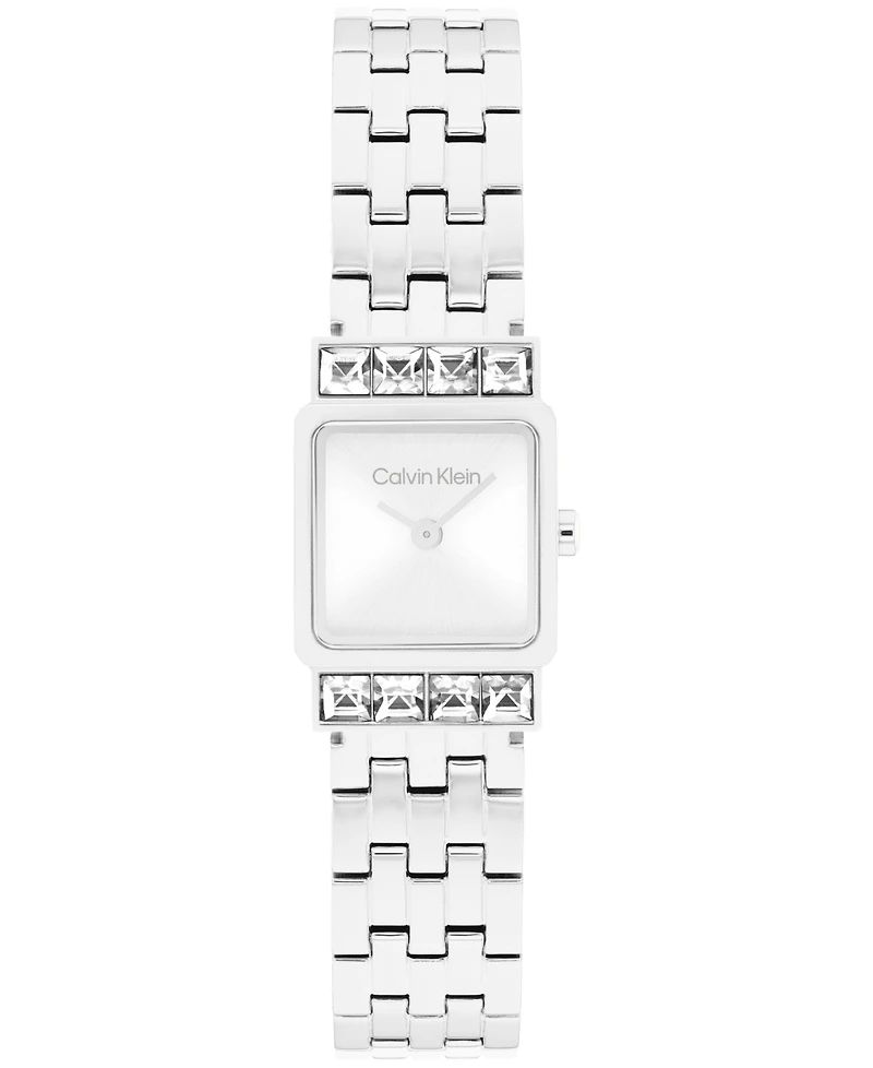 Calvin Klein Women's Poise Silver Tone Stainless Steel Bracelet Watch, 16mm