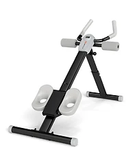 Adjustable Abdominal Trainer with Elbow Support Knee Protection and Lcd Monitor