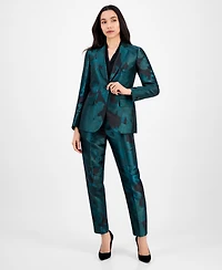 Anne Klein Women's Jacquard Single-Button-Front Blazer