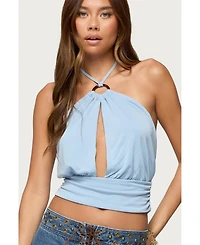 Edikted Women's Khalia Backless Cut Out Halter Top