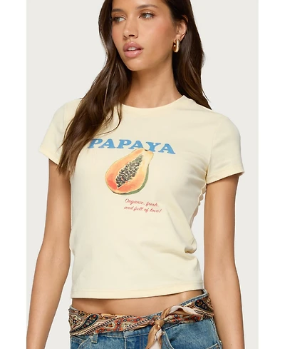 Edikted Womens Papaya T Shirt