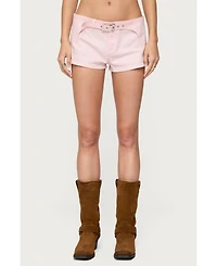 Edikted Womens Vicco Belt Detail Shorts