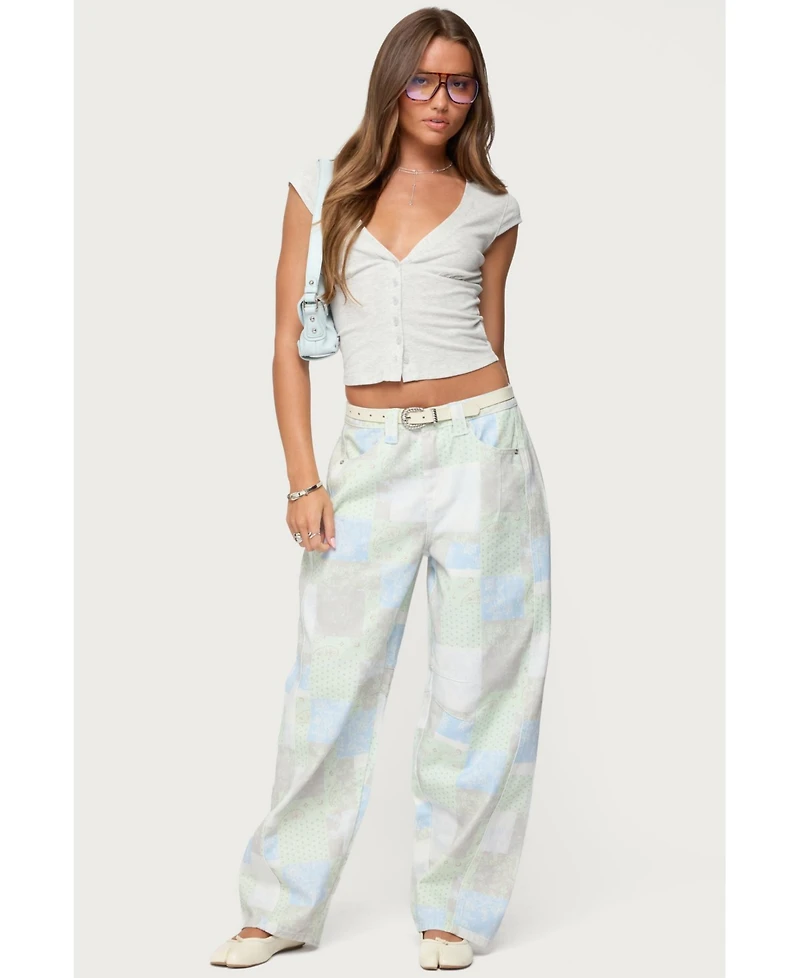 Edikted Womens Alza Button Up Top