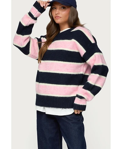 Edikted Women's Conrad Striped Knit Sweater