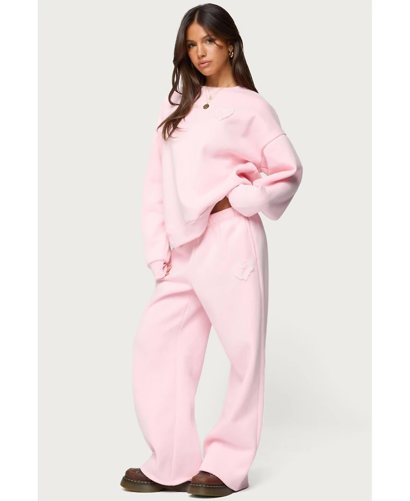 Edikted Women's Love Wide Leg Sweatpants