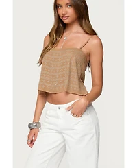 Edikted Womens Sunna Studded Top