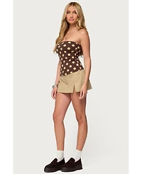 Edikted Women's Polka Dot Built Bra Tube Top