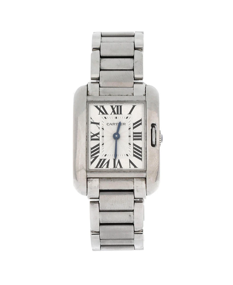 Pre-Owned Cartier Tank Anglaise Quartz Watch in Stainless Steel 23mm