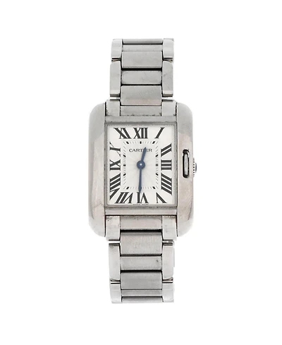 Pre-Owned Cartier Tank Anglaise Quartz Watch in Stainless Steel 23mm