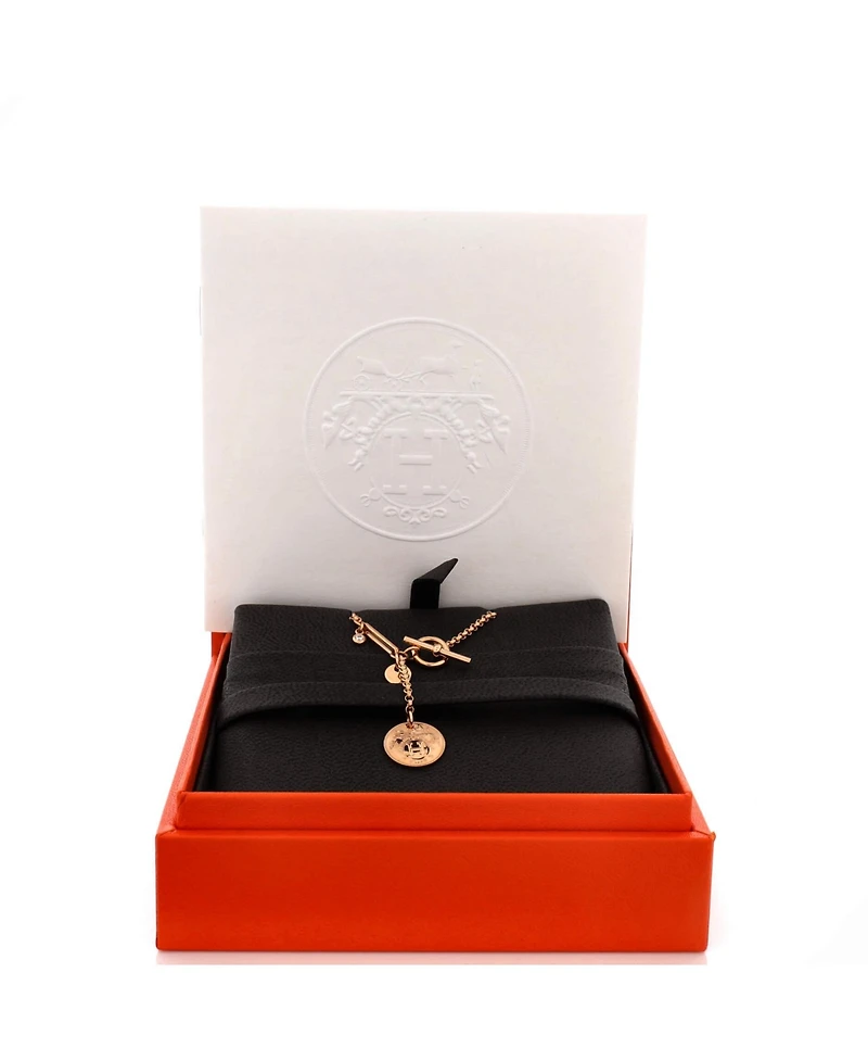 Pre-Owned Hermes Ex-Libris Pendant Necklace