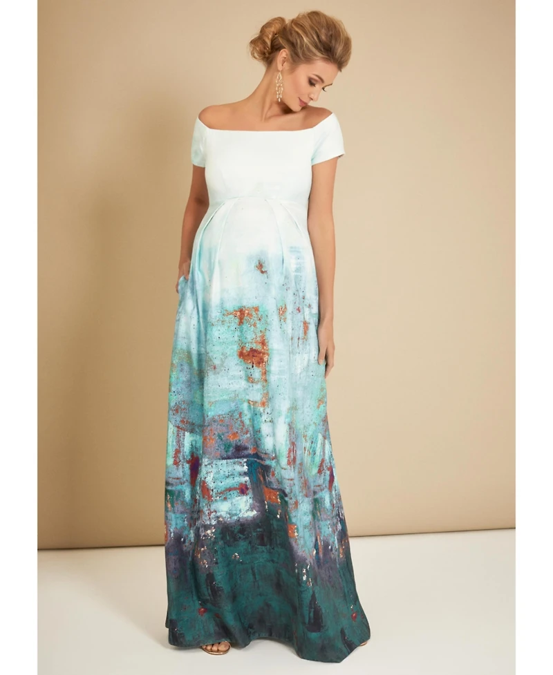 Tiffany Rose Maternity Aria Off Shoulder Gown