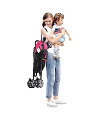 Costway Toddler Folding Lightweight Umbrella Travel Stroller w/ Storage Basket