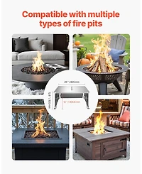 Slickblue Fire Pit Burner Cover Heat Deflector and Stainless Steel forOutdoor Use