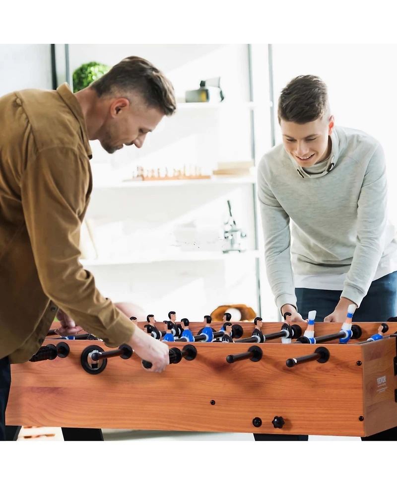 Slickblue Folding Foosball Soccer Game Table Standard Size for Indoor Home Play