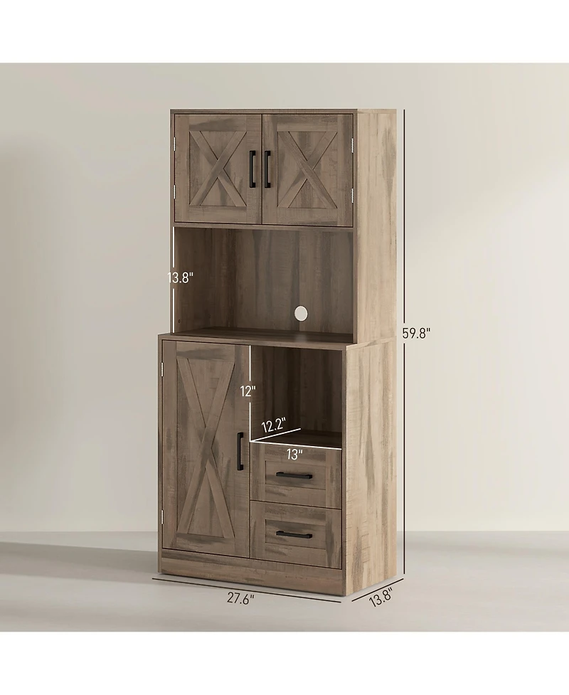 Slickblue Easy Access Kitchen Storage Cabinet with Adjustable Shelves for Space-Saving Organization