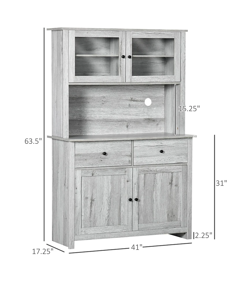 Slickblue Modern Kitchen Storage Cabinet for Pantry Organization and Clutter-Free Space