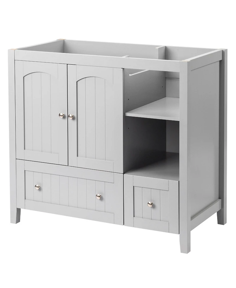 Slickblue Bathroom Vanity Cabinet Mdf Lacquered Double Door 2 Drawer
