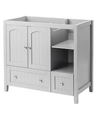 Slickblue Bathroom Vanity Cabinet Mdf Lacquered Double Door 2 Drawer