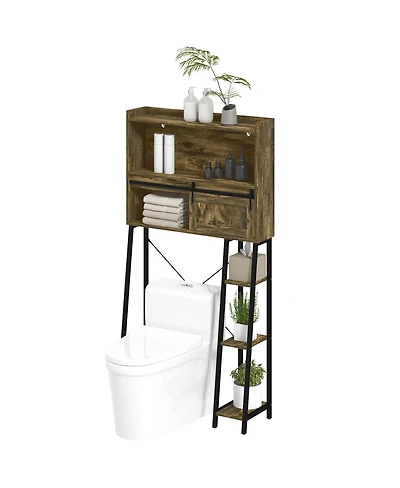 Slickblue Over the Toilet Storage Cabinet with Shelves for Bathroom Organization and Space Saving