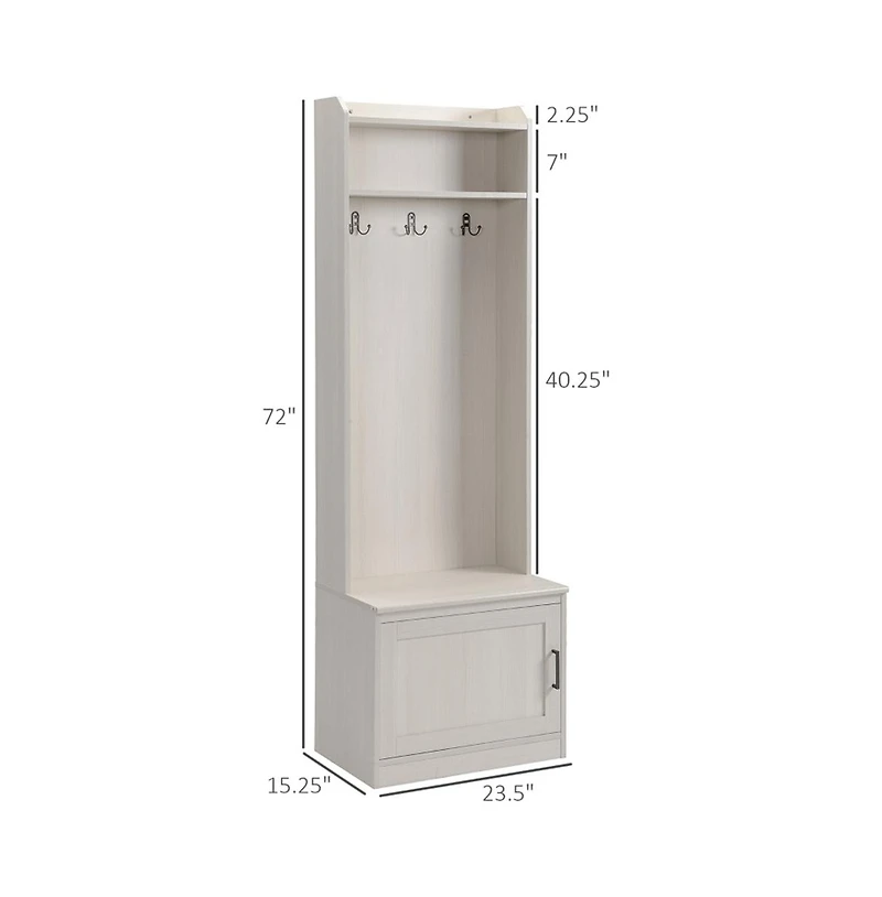 Slickblue Wooden Shoe Rack Cabinet with Compartments for Entryway or Bedroom