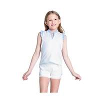 Lucky In Love Girls Lovely Pleat Sleeveless Golf Polo