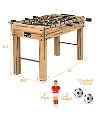 Gymax 48'' Foosball Table Home Soccer Game Table Christmas Families Party Recreation