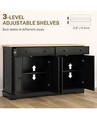 Homcom Sideboard Cabinet with Storage Drawers Adjustable Shelves