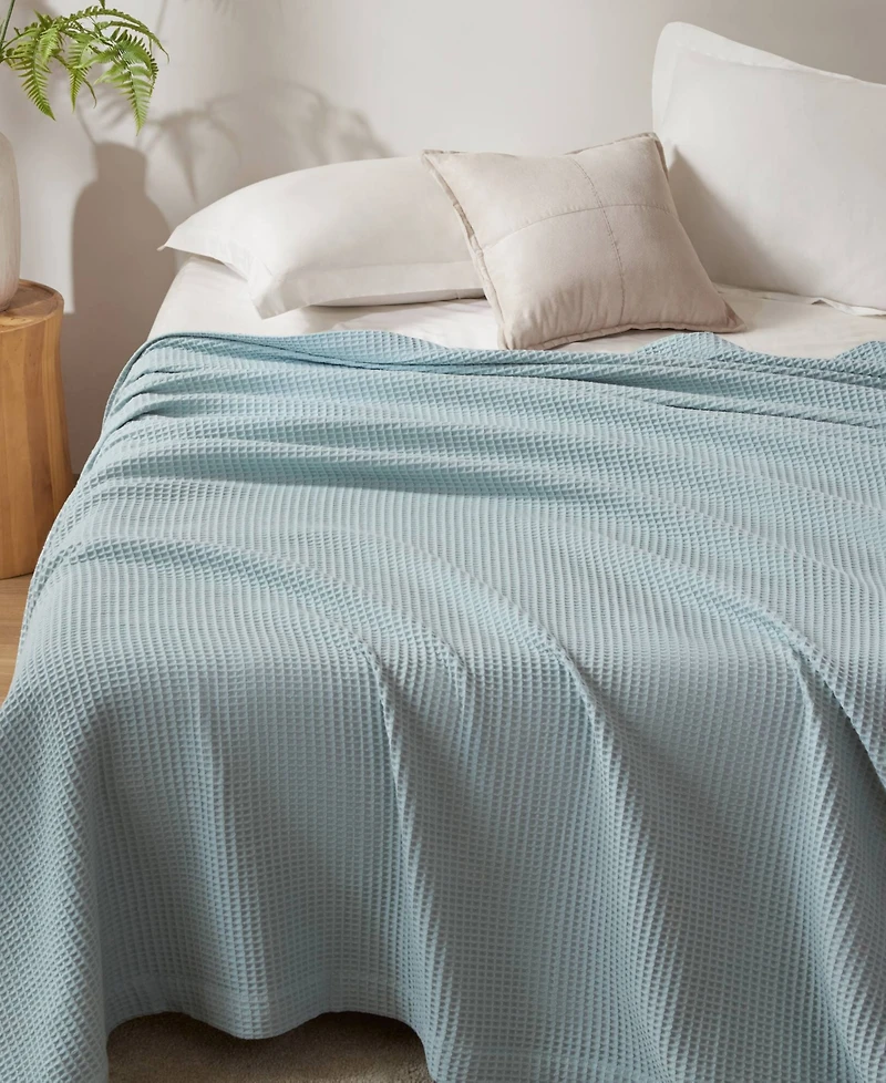 Madison Park Waffle Weave Cotton Blanket