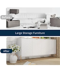 4-Door Accent Cabinet More Large Storage Cabinet