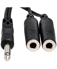 Hosa Technology 6" Mono 1/4" Male to Two Mono 1/4" Female Y-Cable