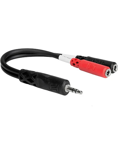 Hosa Technology 6" Stereo 3.5mm Male to Two Mono 3.5mm Female Y-Cable