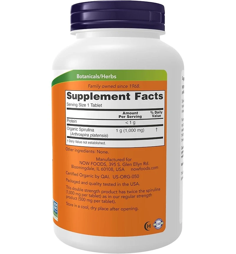 Now Foods Spirulina, 100 Mg, 240 Tabs