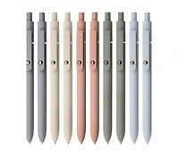 Htutwoo Gel Pens 10 Pcs 0.5mm Black Ink Pens Fine Point Smooth Writing Pens With Silicone Grip High-End Series Metal Clip Retractable Pens For Journal