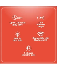 RadioShack Wireless Gaming Earbuds with Noise Cancelation and Rgb Led Lights With 22 Hour Playtime