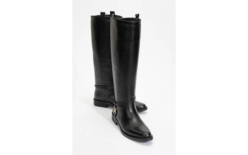 Forever & Always Shoes May Leather Knee High Buckle Boot (Women)