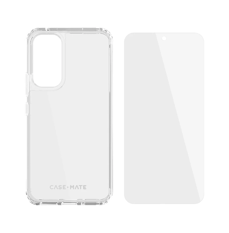 Case-Mate Protection Pack Tough Case and Glass Screen Protector for Samsung Galaxy A54 5G-Clear