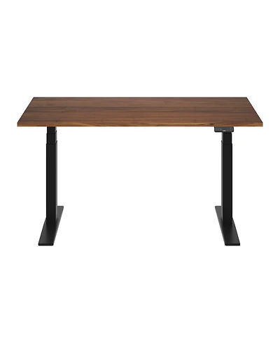 Flexispot E7-commercial 60 W Electric Adjustable Standing Desk, Black Walnut Top