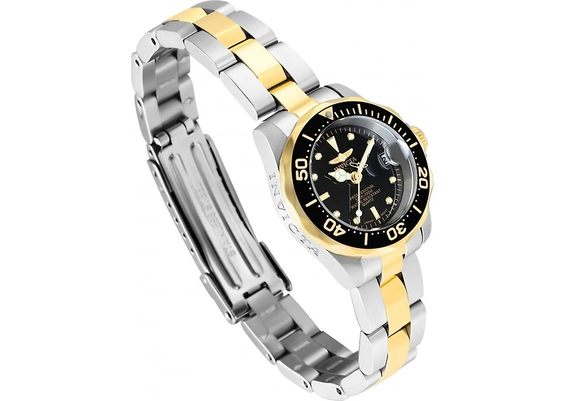 Invicta Women's Pro Diver Quartz 3 Hand Black Dial Watch